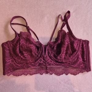 La SENZA Purple Lace Longline Bralette